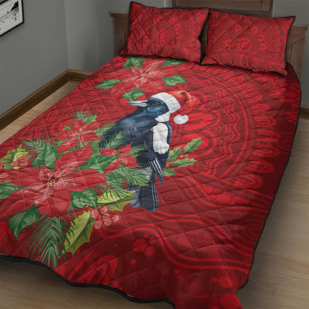 Australian Magpie Quilt Bed Set Aboriginal Inspired Christmas - Aussie Hoodie