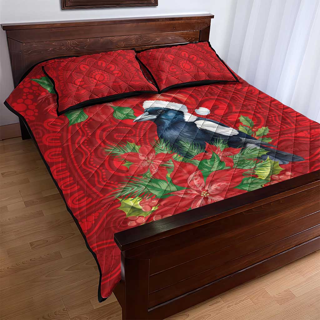 Australian Magpie Quilt Bed Set Aboriginal Inspired Christmas - Aussie Hoodie