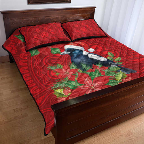 Australian Magpie Quilt Bed Set Aboriginal Inspired Christmas - Aussie Hoodie