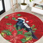 Australian Magpie Round Carpet Aboriginal Inspired Christmas - Aussie Hoodie