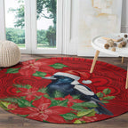 Australian Magpie Round Carpet Aboriginal Inspired Christmas - Aussie Hoodie