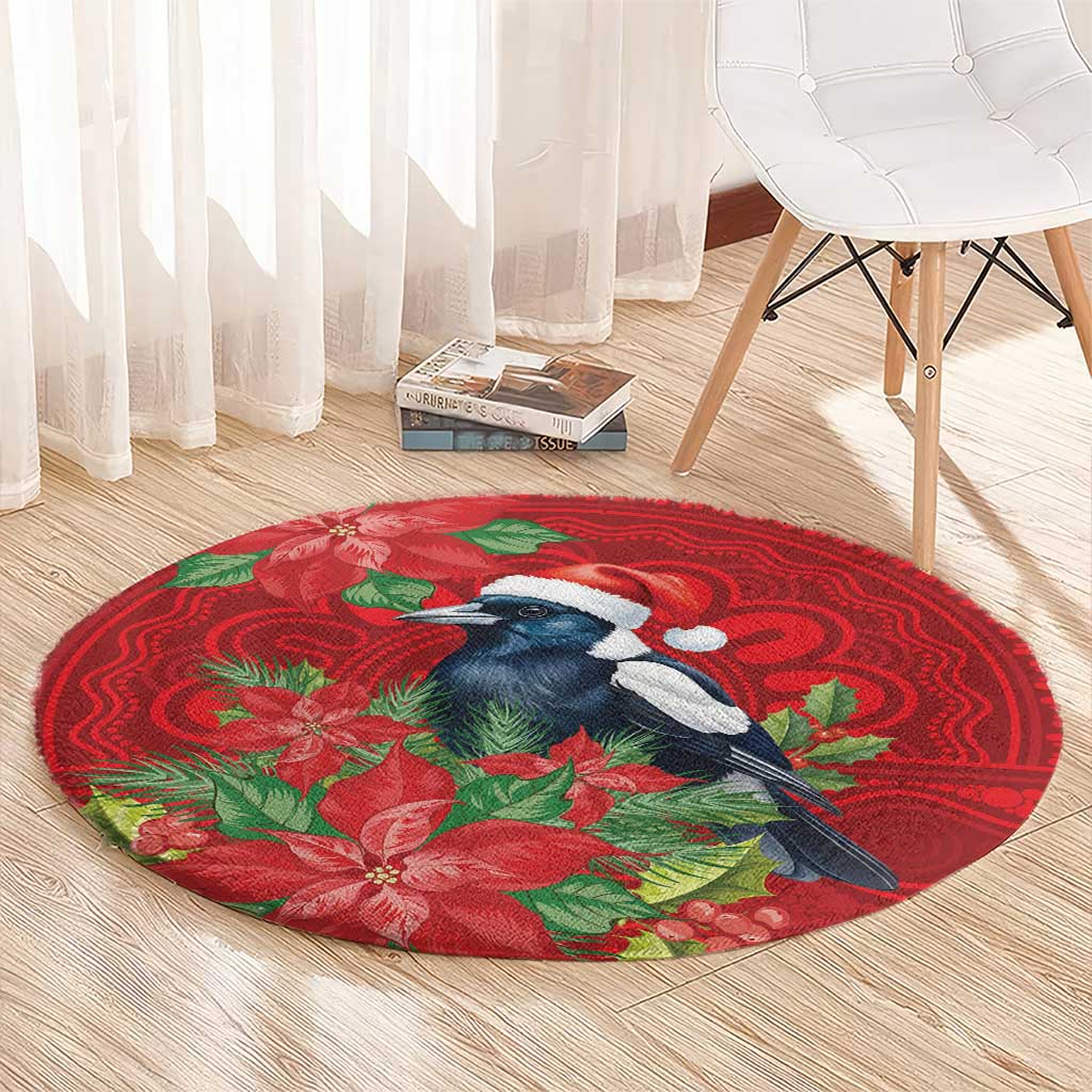 Australian Magpie Round Carpet Aboriginal Inspired Christmas - Aussie Hoodie