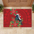 Australian Magpie Rubber Doormat Aboriginal Inspired Christmas - Aussie Hoodie