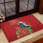 Australian Magpie Rubber Doormat Aboriginal Inspired Christmas - Aussie Hoodie