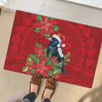 Australian Magpie Rubber Doormat Aboriginal Inspired Christmas - Aussie Hoodie