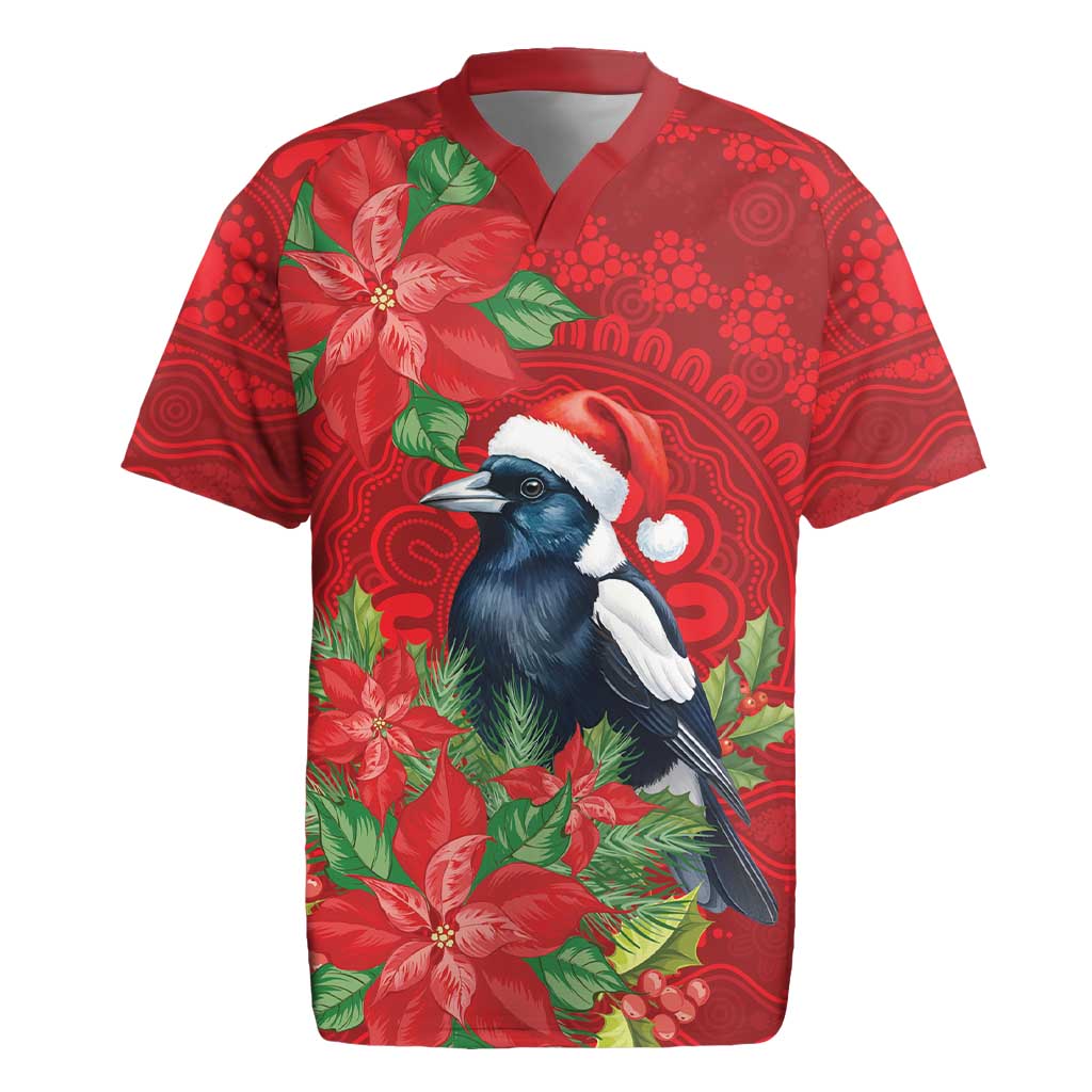 Australian Magpie Rugby Jersey Aboriginal Inspired Christmas - Aussie Hoodie