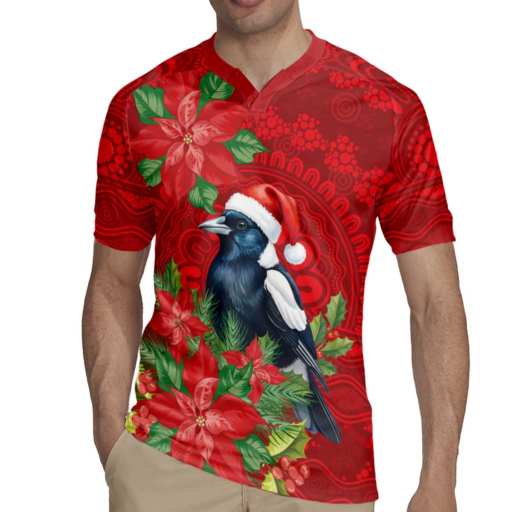 Australian Magpie Rugby Jersey Aboriginal Inspired Christmas - Aussie Hoodie