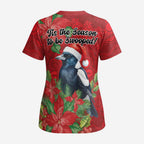 Australian Magpie Scrub Top Aboriginal Inspired Christmas - Aussie Hoodie
