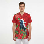 Australian Magpie Scrub Top Aboriginal Inspired Christmas - Aussie Hoodie