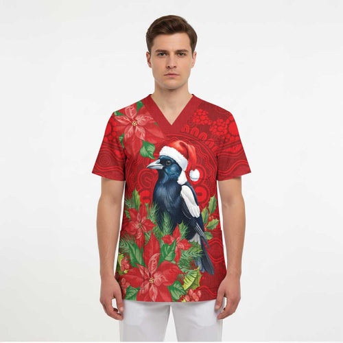 Australian Magpie Scrub Top Aboriginal Inspired Christmas - Aussie Hoodie
