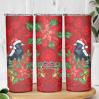 Australian Magpie Skinny Tumbler Aboriginal Inspired Christmas - Aussie Hoodie