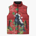 Australian Magpie Sleeveless Puffer Jacket Aboriginal Inspired Christmas - Aussie Hoodie