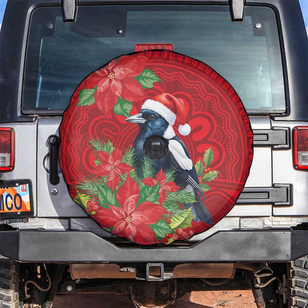 Australian Magpie Spare Tire Cover Aboriginal Inspired Christmas - Aussie Hoodie