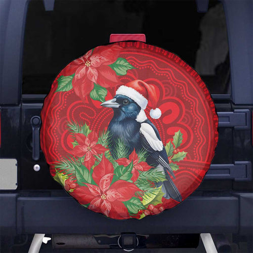 Australian Magpie Spare Tire Cover Aboriginal Inspired Christmas - Aussie Hoodie