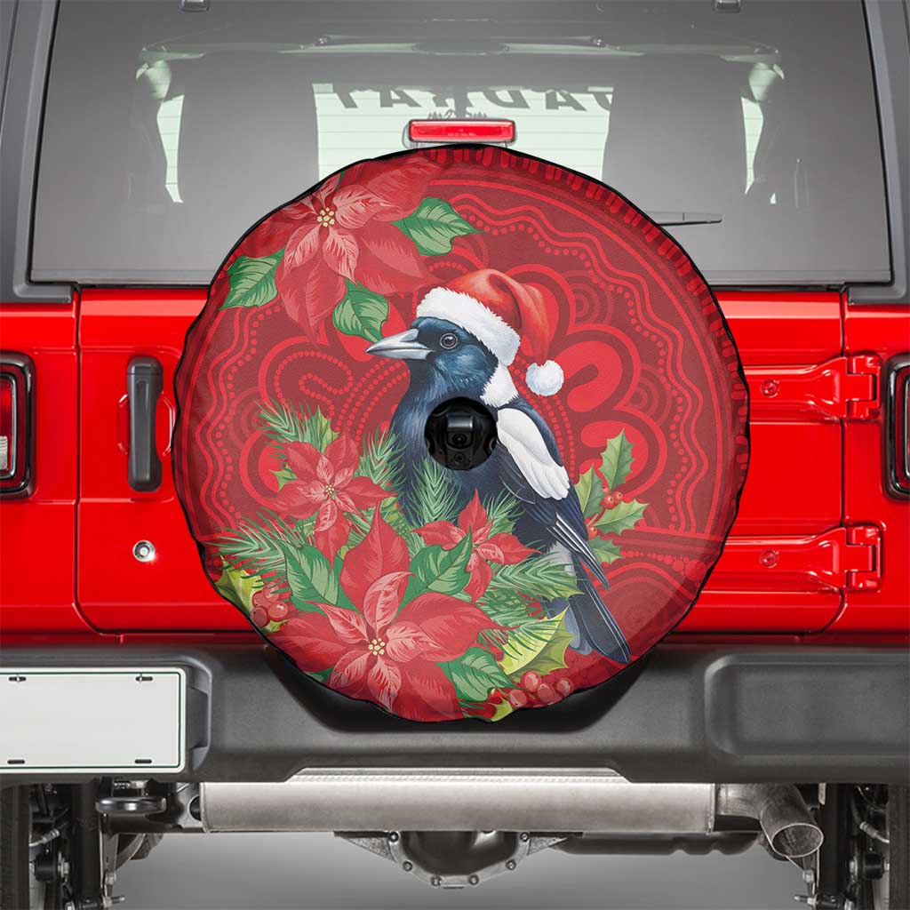 Australian Magpie Spare Tire Cover Aboriginal Inspired Christmas - Aussie Hoodie
