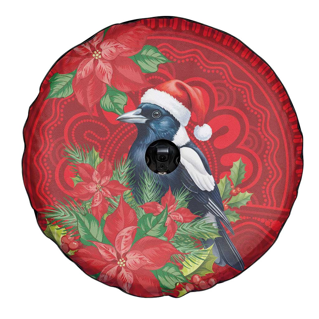Australian Magpie Spare Tire Cover Aboriginal Inspired Christmas - Aussie Hoodie