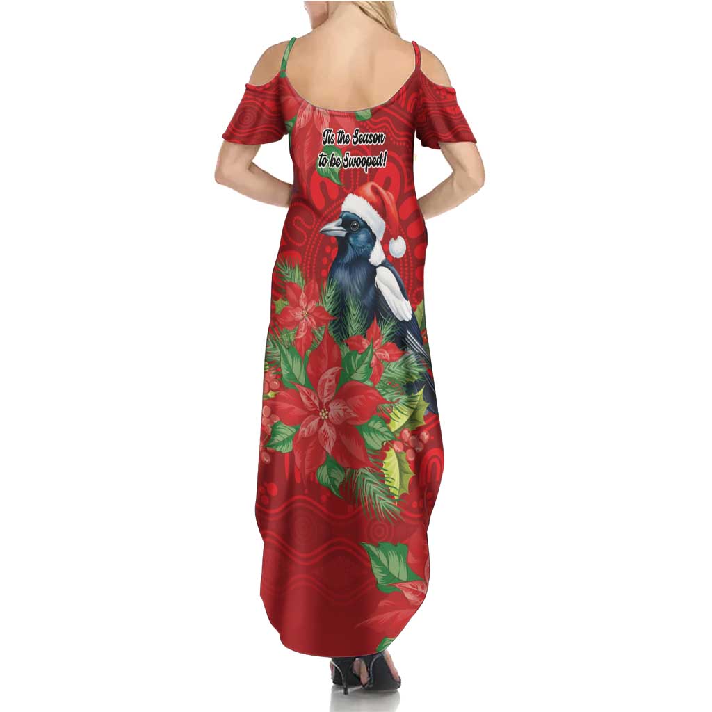 Australian Magpie Summer Maxi Dress Aboriginal Inspired Christmas - Aussie Hoodie