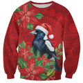 Australian Magpie Sweatshirt Aboriginal Inspired Christmas - Aussie Hoodie