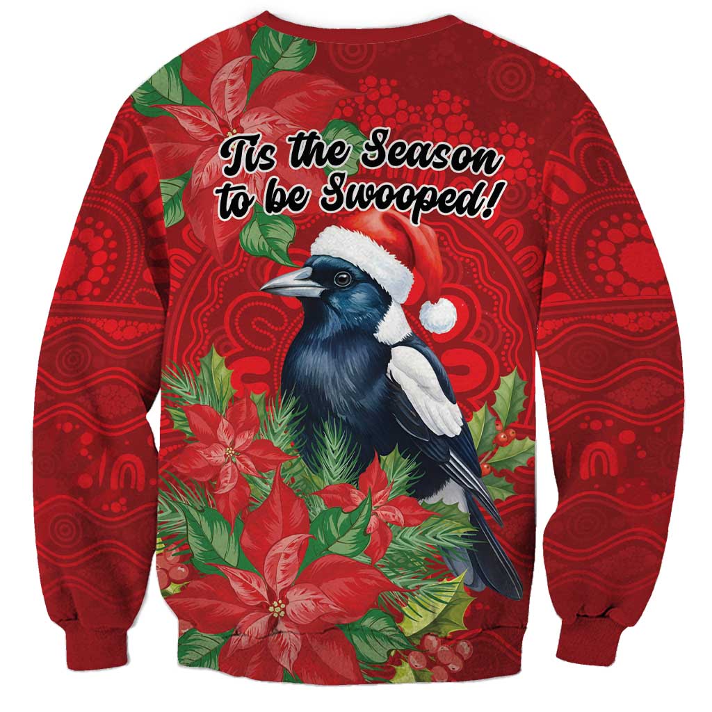 Australian Magpie Sweatshirt Aboriginal Inspired Christmas - Aussie Hoodie