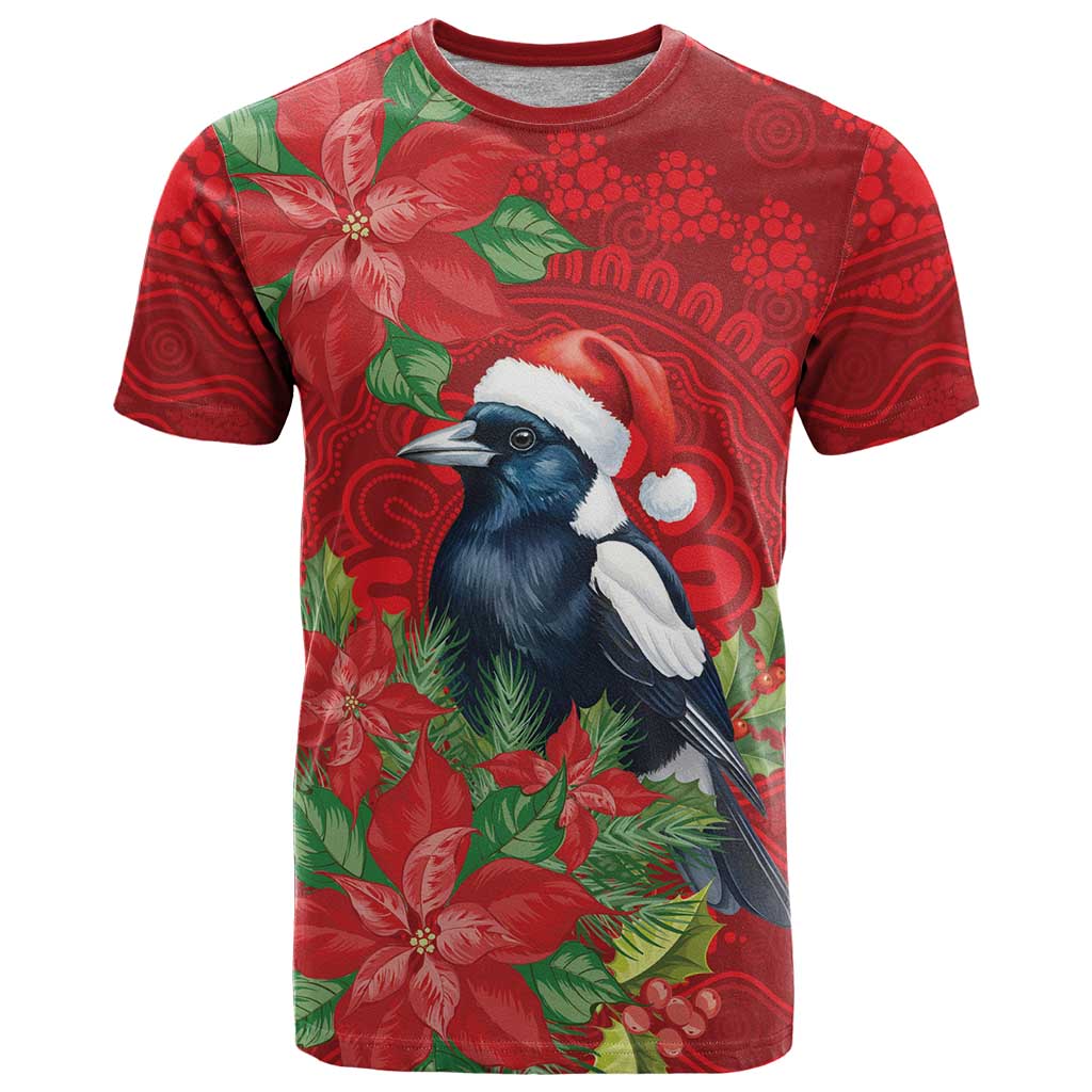 Australian Magpie T Shirt Aboriginal Inspired Christmas - Aussie Hoodie