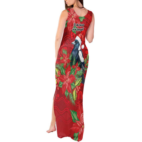 Australian Magpie Tank Maxi Dress Aboriginal Inspired Christmas - Aussie Hoodie