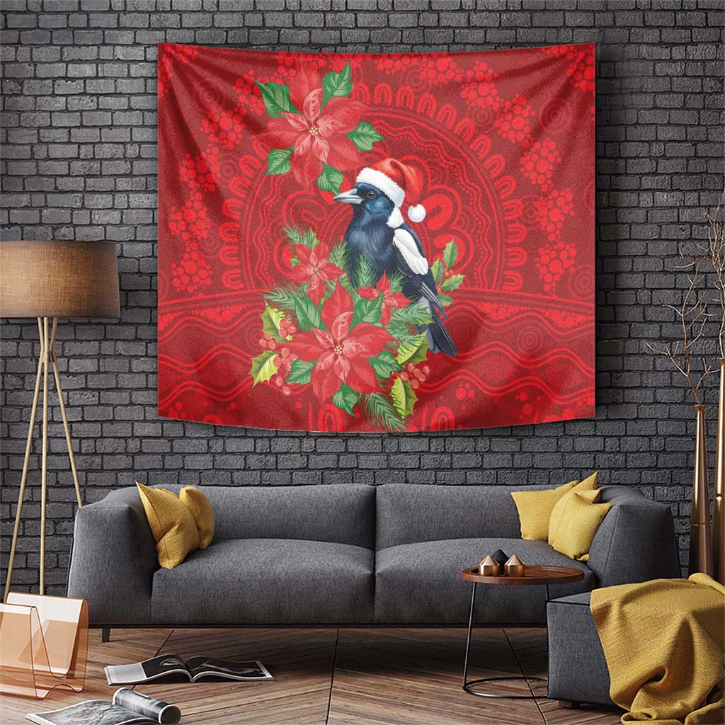 Australian Magpie Tapestry Aboriginal Inspired Christmas - Aussie Hoodie