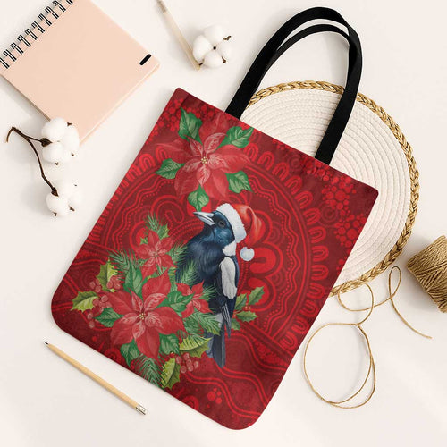 Australian Magpie Tote Bag Aboriginal Inspired Christmas - Aussie Hoodie