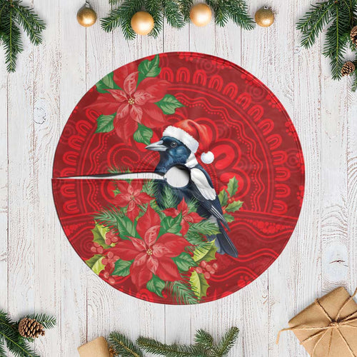 Australian Magpie Tree Skirt Aboriginal Inspired Christmas - Aussie Hoodie