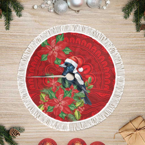 Australian Magpie Tree Skirt Aboriginal Inspired Christmas - Aussie Hoodie