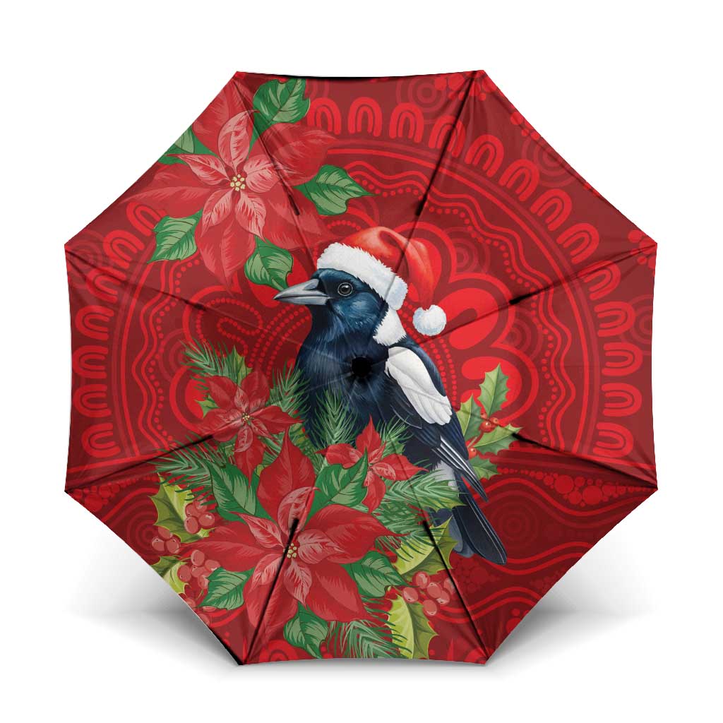 Australian Magpie Umbrella Aboriginal Inspired Christmas - Aussie Hoodie