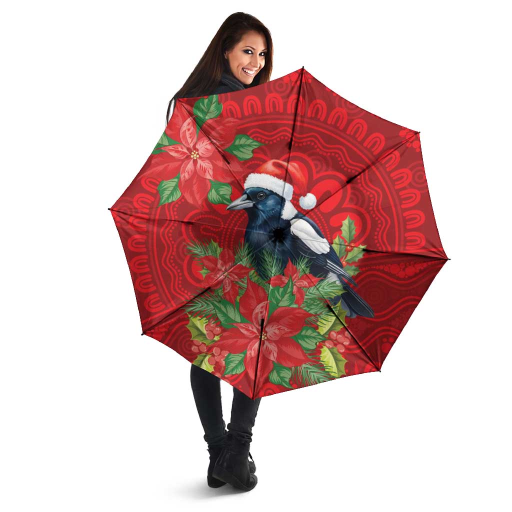 Australian Magpie Umbrella Aboriginal Inspired Christmas - Aussie Hoodie