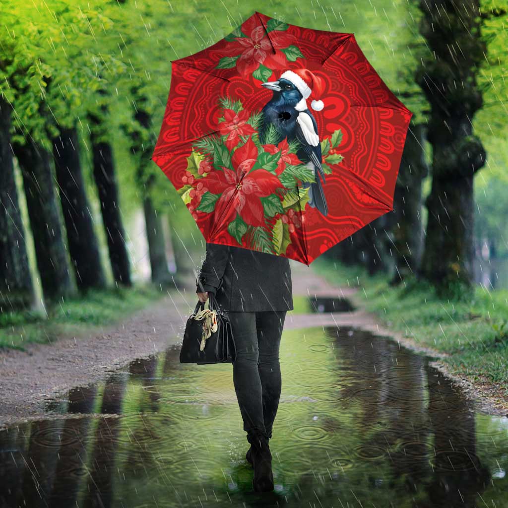 Australian Magpie Umbrella Aboriginal Inspired Christmas - Aussie Hoodie