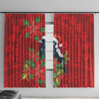 Australian Magpie Window Curtain Aboriginal Inspired Christmas - Aussie Hoodie