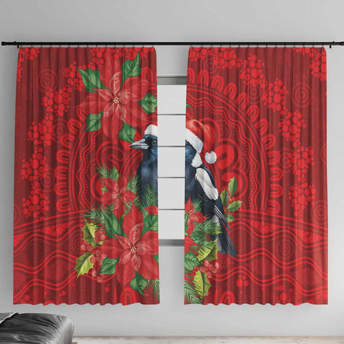 Australian Magpie Window Curtain Aboriginal Inspired Christmas - Aussie Hoodie
