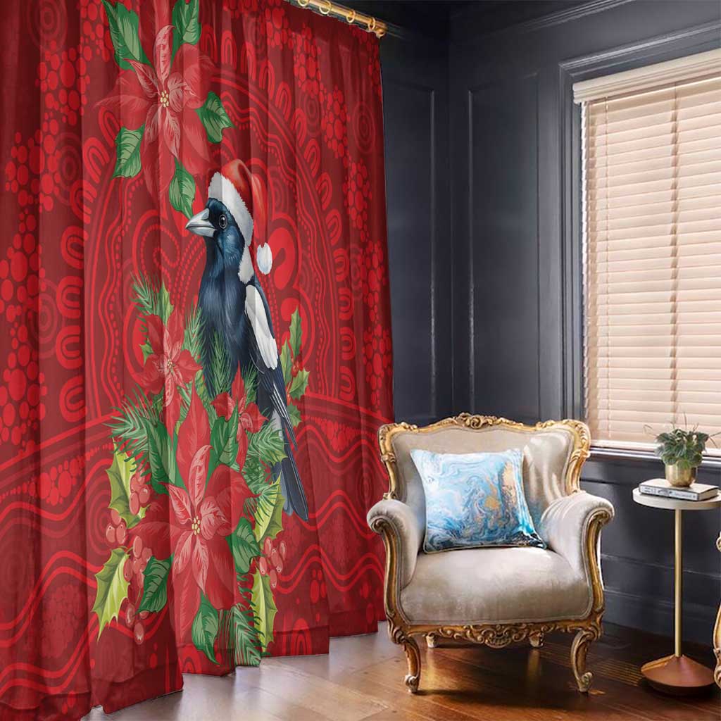 Australian Magpie Window Curtain Aboriginal Inspired Christmas - Aussie Hoodie