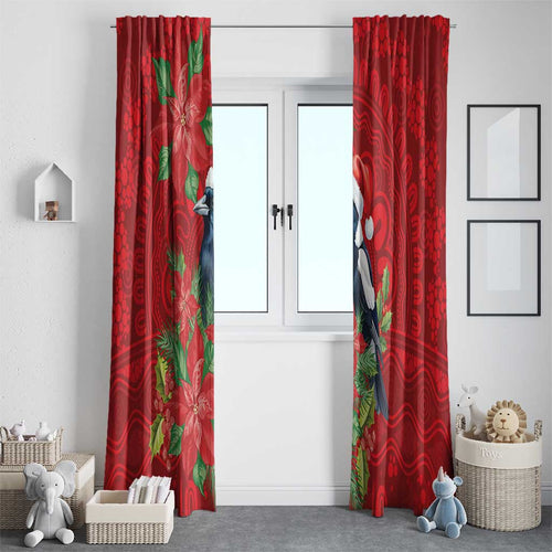 Australian Magpie Window Curtain Aboriginal Inspired Christmas - Aussie Hoodie