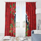 Australian Magpie Window Curtain Aboriginal Inspired Christmas - Aussie Hoodie