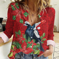 Australian Magpie Women Casual Shirt Aboriginal Inspired Christmas - Aussie Hoodie