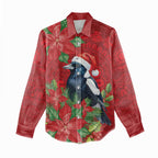 Australian Magpie Women Casual Shirt Aboriginal Inspired Christmas - Aussie Hoodie