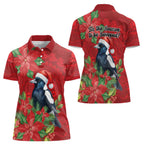 Australian Magpie Women Polo Shirt Aboriginal Inspired Christmas - Aussie Hoodie
