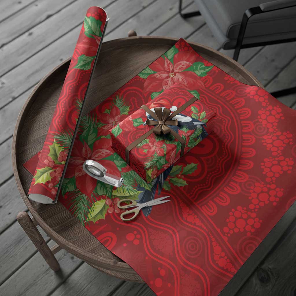 Australian Magpie Wrapping Paper Aboriginal Inspired Christmas - Aussie Hoodie