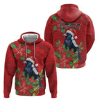 Australian Magpie Zip Hoodie Aboriginal Inspired Christmas - Aussie Hoodie