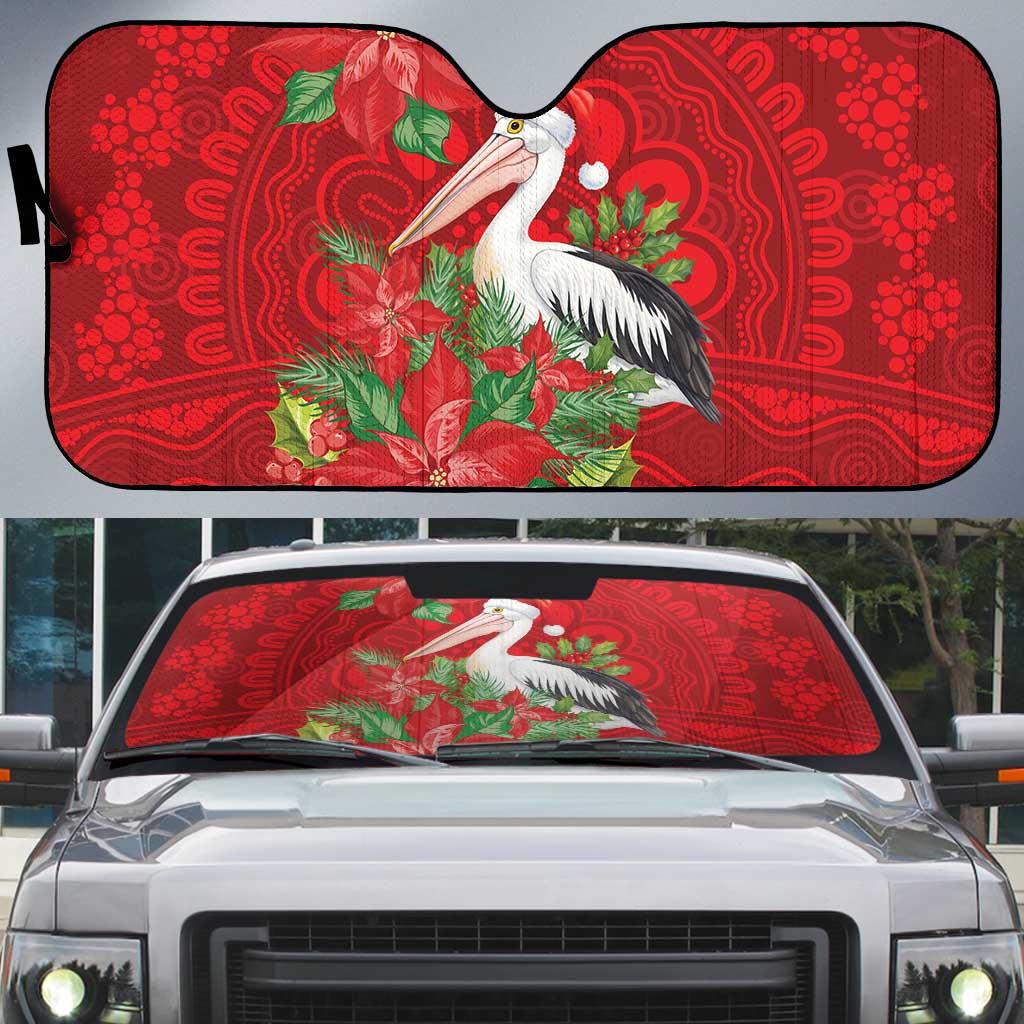 Australian Pelican Auto Sun Shade Aboriginal Inspired Christmas - Aussie Hoodie