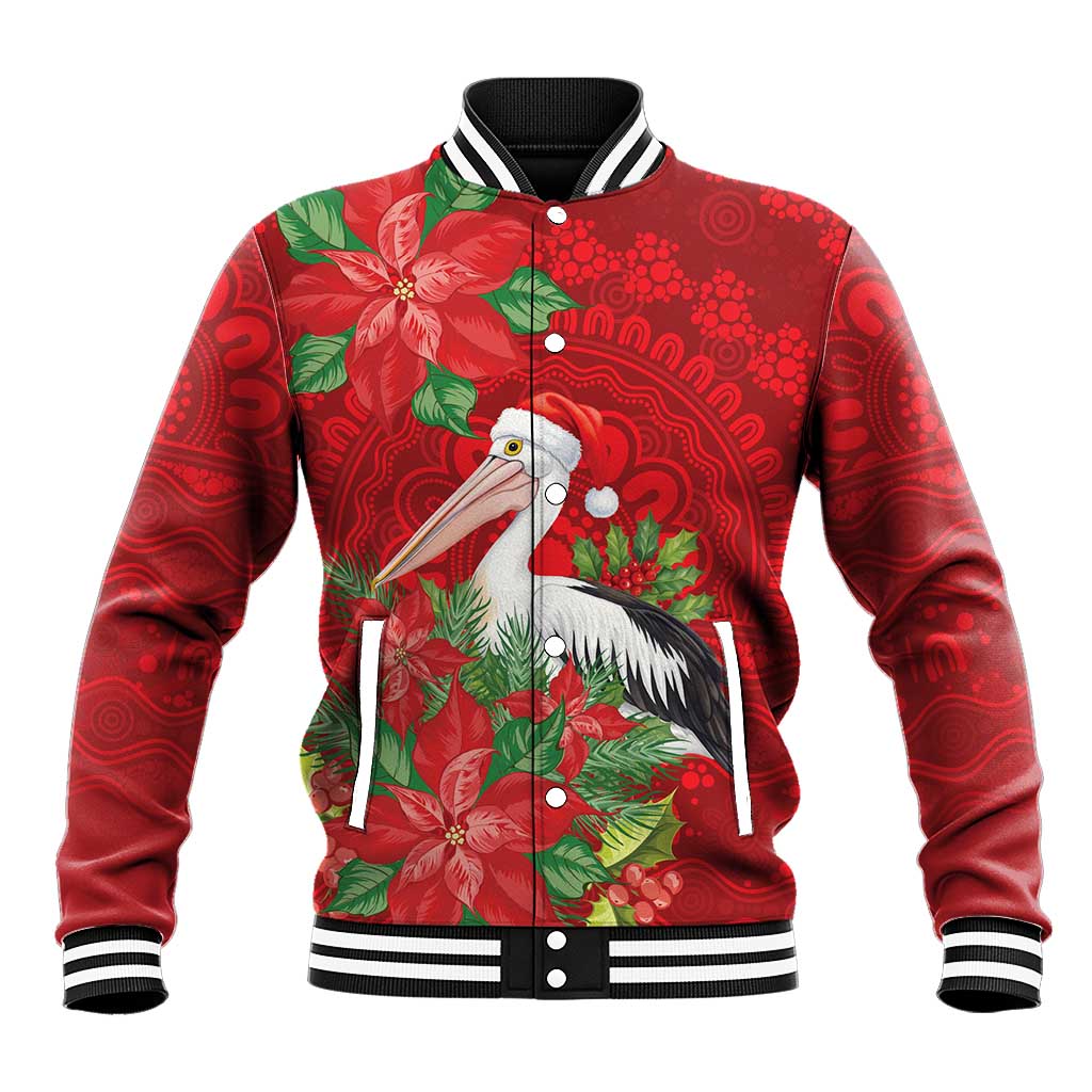 Australian Pelican Baseball Jacket Aboriginal Inspired Christmas - Aussie Hoodie