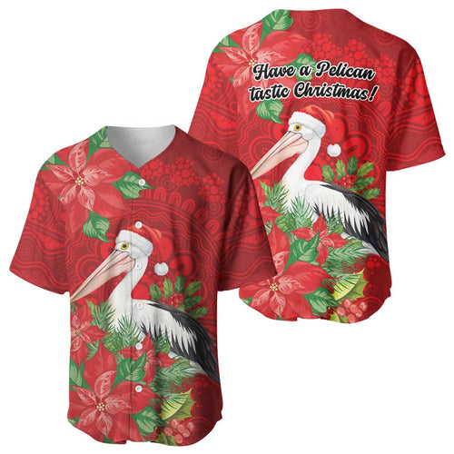 Australian Pelican Baseball Jersey Aboriginal Inspired Christmas - Aussie Hoodie