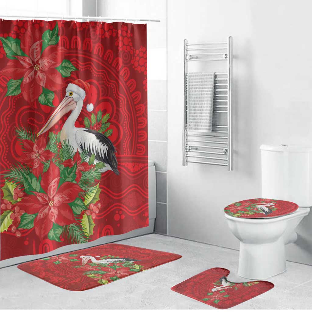 Australian Pelican Bathroom Set Aboriginal Inspired Christmas - Aussie Hoodie
