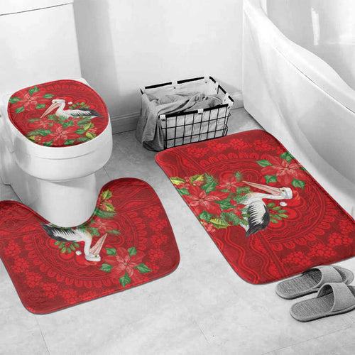 Australian Pelican Bathroom Set Aboriginal Inspired Christmas - Aussie Hoodie