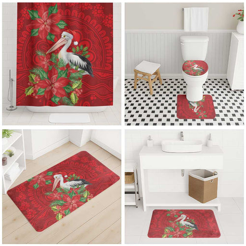 Australian Pelican Bathroom Set Aboriginal Inspired Christmas - Aussie Hoodie