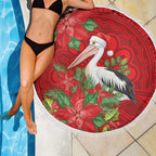 Australian Pelican Beach Blanket Aboriginal Inspired Christmas - Aussie Hoodie