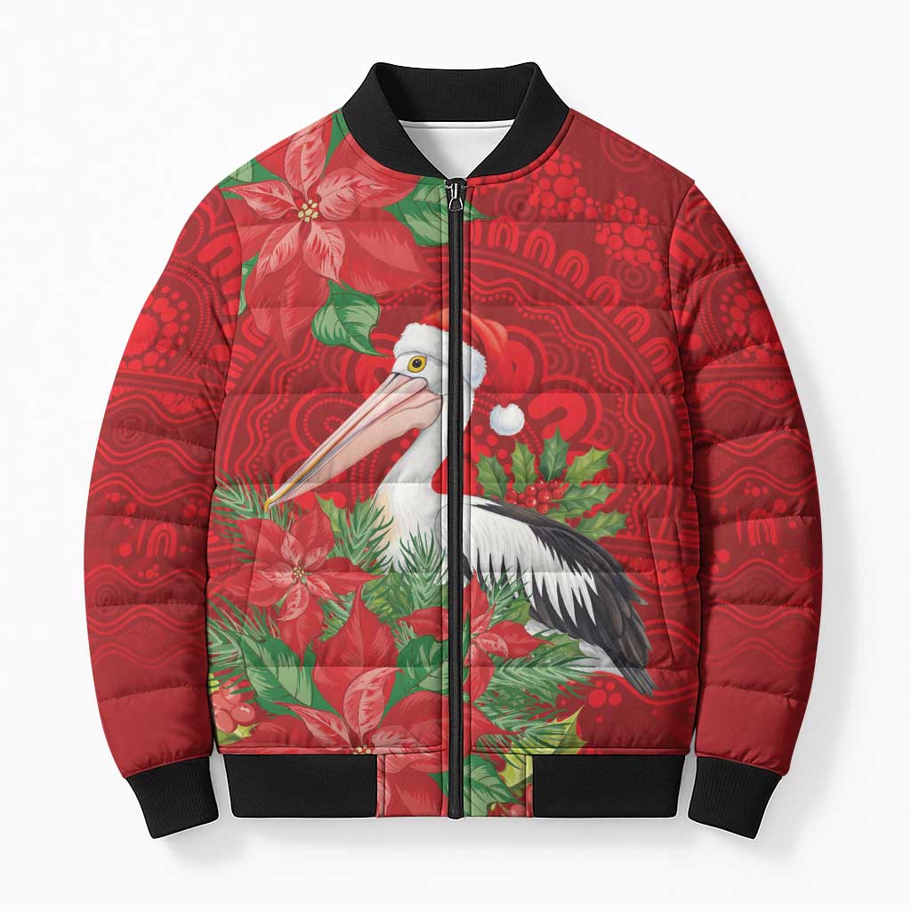Australian Pelican Bomber Puffer Jacket Aboriginal Inspired Christmas - Aussie Hoodie